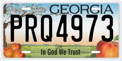 GA license plate PRQ4973
