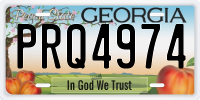 GA license plate PRQ4974