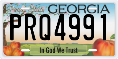 GA license plate PRQ4991