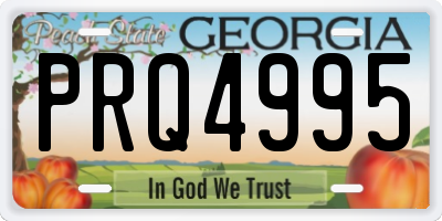 GA license plate PRQ4995