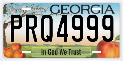 GA license plate PRQ4999