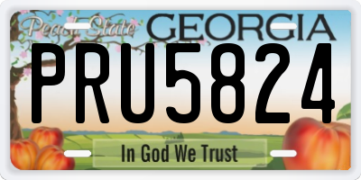 GA license plate PRU5824