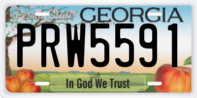 GA license plate PRW5591