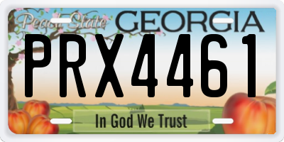 GA license plate PRX4461