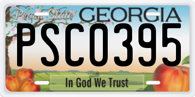 GA license plate PSC0395