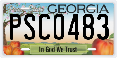GA license plate PSC0483
