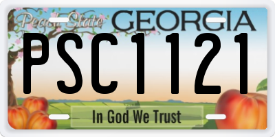 GA license plate PSC1121