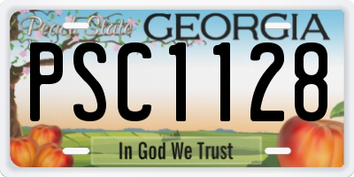 GA license plate PSC1128