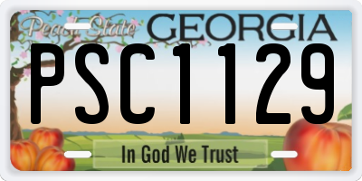 GA license plate PSC1129