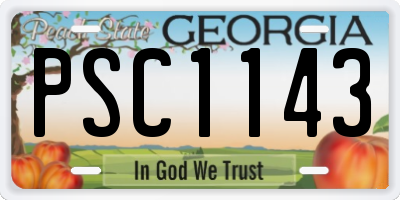 GA license plate PSC1143
