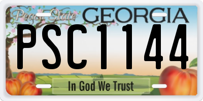 GA license plate PSC1144