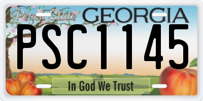 GA license plate PSC1145