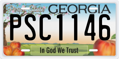 GA license plate PSC1146