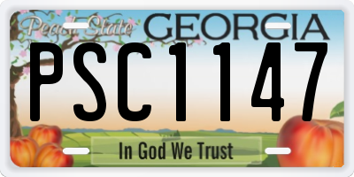 GA license plate PSC1147