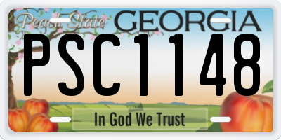 GA license plate PSC1148