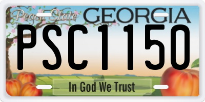 GA license plate PSC1150