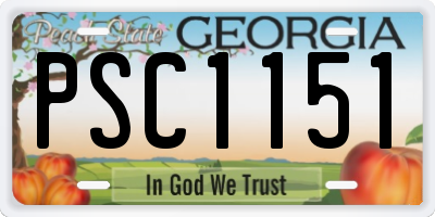 GA license plate PSC1151