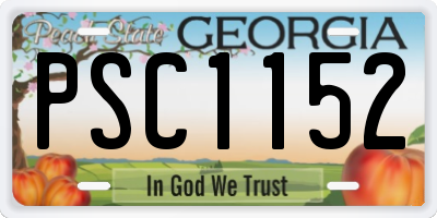 GA license plate PSC1152