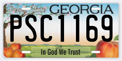GA license plate PSC1169