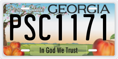 GA license plate PSC1171