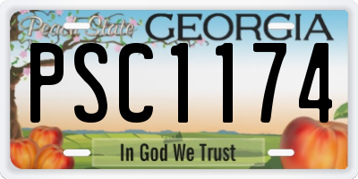 GA license plate PSC1174
