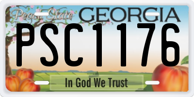 GA license plate PSC1176