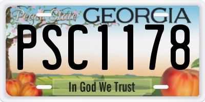 GA license plate PSC1178