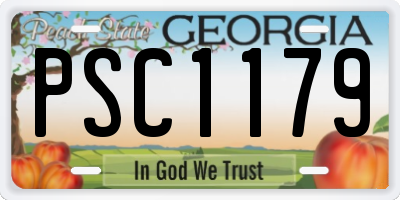 GA license plate PSC1179