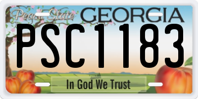 GA license plate PSC1183