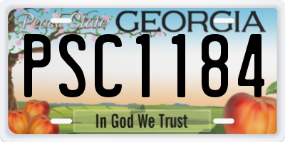 GA license plate PSC1184