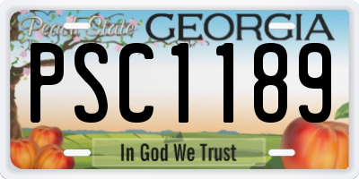 GA license plate PSC1189