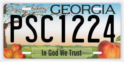 GA license plate PSC1224