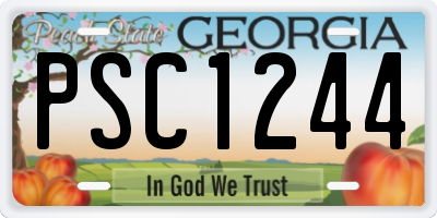 GA license plate PSC1244