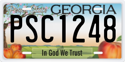 GA license plate PSC1248