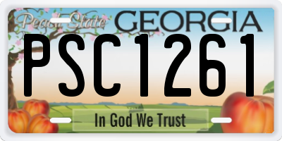 GA license plate PSC1261