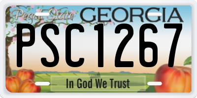 GA license plate PSC1267