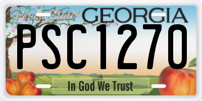 GA license plate PSC1270