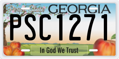 GA license plate PSC1271
