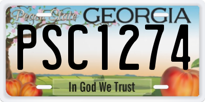 GA license plate PSC1274