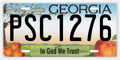 GA license plate PSC1276