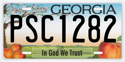 GA license plate PSC1282