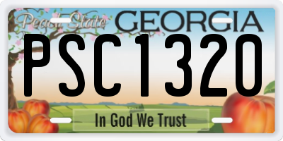 GA license plate PSC1320