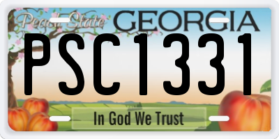 GA license plate PSC1331