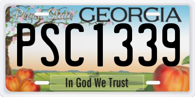 GA license plate PSC1339