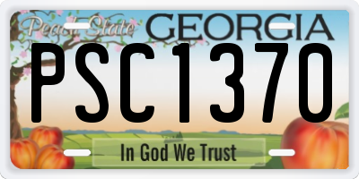 GA license plate PSC1370