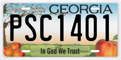GA license plate PSC1401