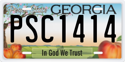 GA license plate PSC1414