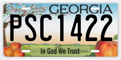 GA license plate PSC1422