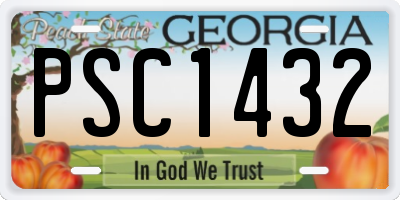 GA license plate PSC1432