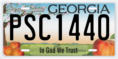 GA license plate PSC1440